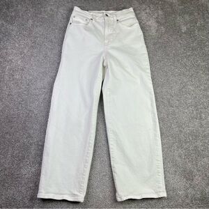 Madewell Jeans Women’s 25 White The Perfect Vintage Wide Leg Crop High Rise